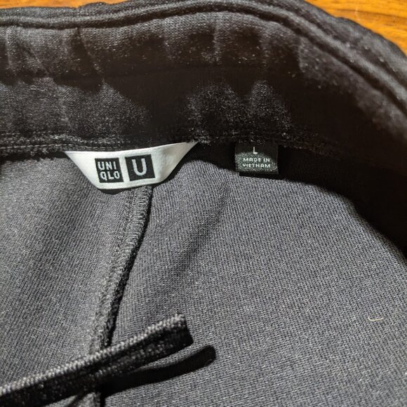 Uniqlo - U Sweat Pleated Leggings Pants 443247 | Large | Black - Picture 5 of 9